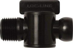 Loc-Line - 10 Piece, 1/2" ID Coolant Hose Male NPT Valve - Male to Female Connection, Acetal Copolymer Body, NPT, Use with Loc-Line Modular Hose Systems - Benchmark Tooling