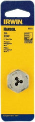 Irwin - #10-32 Thread, 1" Hex, Right Hand Thread, Hex Rethreading Die - Carbon Steel - Exact Industrial Supply