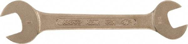 Ampco - 1-7/8" x 2" Nonsparking Standard Open End Wrench - Double End, Plain Finish - Benchmark Tooling