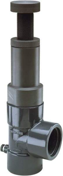 Hayward - 1/2" Pipe, Threaded Ends, PVC Pressure Regulating Valve - EPDM Seal, 5 to 75 psi - Benchmark Tooling