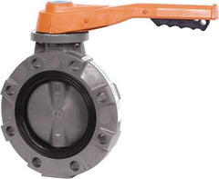 Hayward - 4" Pipe, Wafer Butterfly Valve - Lever Handle, ASTM D1784 Cell Class 12454 PVC Body, FPM Seat, 150 WOG, PVC Disc, Stainless Steel Stem - Benchmark Tooling