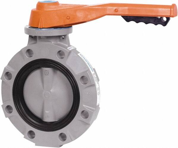 Hayward - 4" Pipe, Wafer Butterfly Valve - Lever Handle, ASTM D1784 Cell Class 23447 CPVC Body, FPM Seat, 150 WOG, CPVC Disc, Stainless Steel Stem - Benchmark Tooling