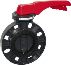 Hayward - 8" Pipe, Wafer Butterfly Valve - Lever Handle, ASTM D1784 Cell Class 12454 PVC Body, EPDM Seat, 150 WOG, PVC Disc, Stainless Steel Stem - Benchmark Tooling