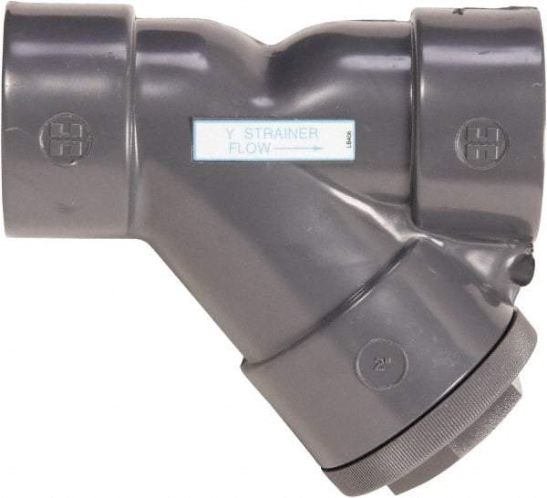 Hayward - 3/4" Pipe, Threaded Ends, PVC Y-Strainer - 150 psi Pressure Rating - Benchmark Tooling
