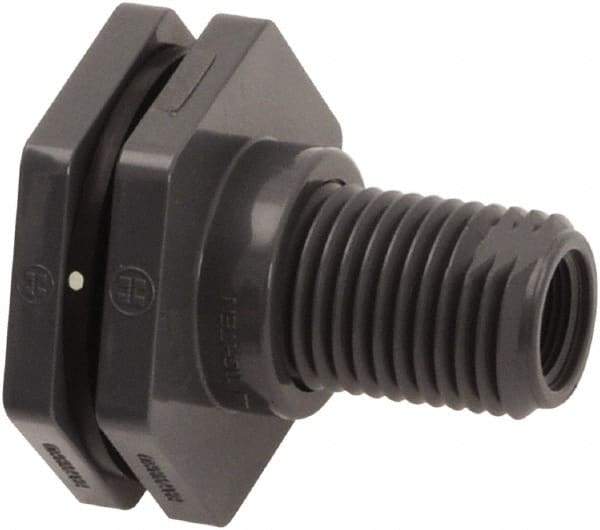 Hayward - 4" PVC Plastic Pipe Bulkhead Tank Adapter - Schedule 80, Socket x Socket End Connections - Benchmark Tooling