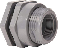 Hayward - 1-1/2" CPVC Plastic Pipe Bulkhead Tank Adapter - Schedule 80, Socket x Thread End Connections - Benchmark Tooling