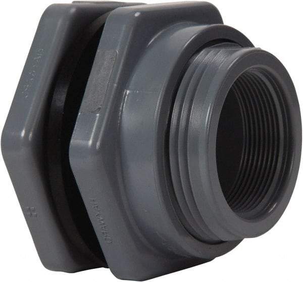 Hayward - 1/2" PVC Plastic Pipe Bulkhead Tank Adapter - Schedule 80, Socket x Thread End Connections - Benchmark Tooling