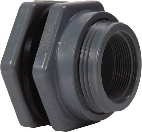 Hayward - 2" PVC Plastic Pipe Bulkhead Tank Adapter - Schedule 80, Socket x Thread End Connections - Benchmark Tooling