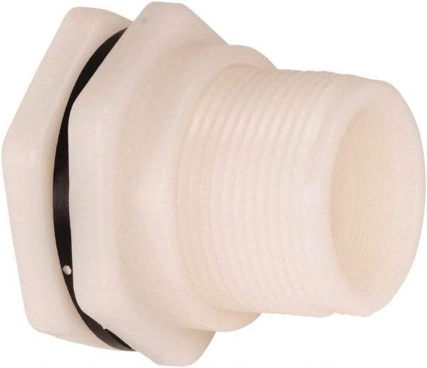 Hayward - 3/4" Polypropylene Plastic Pipe Bulkhead Tank Adapter - Schedule 80, Thread x Thread End Connections - Benchmark Tooling