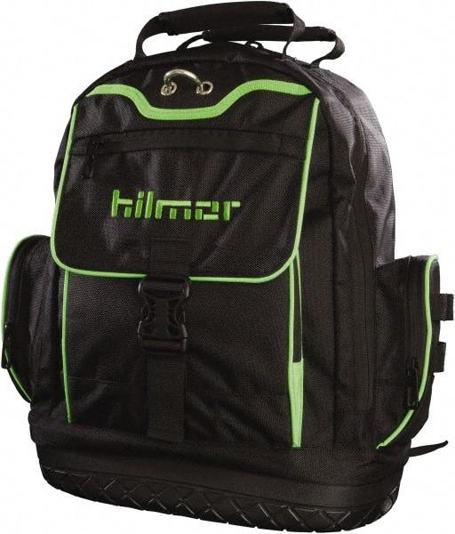 Hilmor - 19 Pocket Black Synthetic Backpack Tool Bag - 6" Wide x 14" Deep x 16" High - Benchmark Tooling