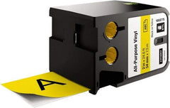 Dymo - 2" Wide x 276" Long, Black on Yellow Vinyl Cartridge - For DYMO XTL Printer 1868815 - Benchmark Tooling