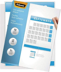 FELLOWES - 50 Self-Laminating Sheets - 3 mil Thick x 9-1/4" Wide x 1' Long - Benchmark Tooling