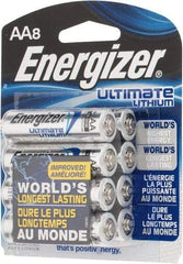 Energizer - Size AA, Lithium, 8 Pack, Photo Battery - 1.5 Volts, Button Tab Terminal, FR6, ANSI, IEC Regulated - Benchmark Tooling