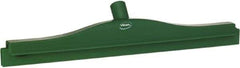 Vikan - 20" Rubber Blade Floor Squeegee - Double Edge, Green, Plastic Holder - Benchmark Tooling