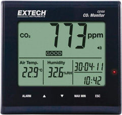 Extech - 23 to 122°F, 0 to 99.9% Humidity Range, Air Quality Monitor - Benchmark Tooling