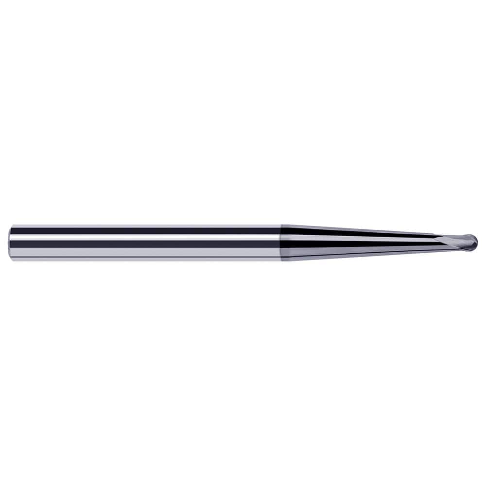 Harvey Tool - 3/32" Diam, 0.074" LOC, 2 Flute Solid Carbide Ball End Mill - Exact Industrial Supply