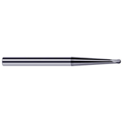 Harvey Tool - Ball End Mills; Mill Diameter (Decimal Inch): 0.0500 ; Number of Flutes: 2 ; Length of Cut (Decimal Inch): 0.0400 ; Material: Solid Carbide ; Overall Length (Inch): 2-1/2 ; Overall Length (Decimal Inch): 2.50000 - Exact Industrial Supply