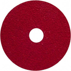 Norton - 4-1/2" Diam 7/8" Hole 24 Grit Fiber Disc - Very Coarse Grade, Ceramic Alumina - Benchmark Tooling