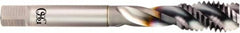 OSG - M18x2.50 Metric Coarse 4 Flute 6H Modified Bottoming Spiral Flute Tap - Powdered Metal, TiCN Finish, 125mm OAL, Right Hand Flute, Right Hand Thread, D7, Series 16500 - Benchmark Tooling