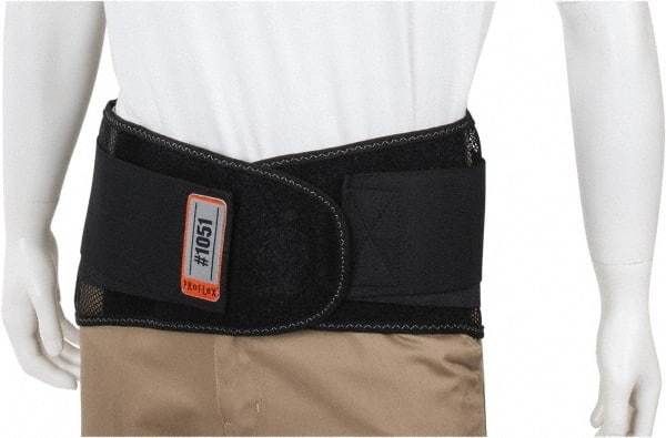 Ergodyne - Size 2XL, Hook & Loop, Mesh Belt - 42 to 46" Waist, 10" Wide, Lumbar Support, Black - Benchmark Tooling