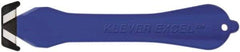 Klever Innovations - Fixed Safety Cutter - 1-1/4" Carbon Steel Blade, Blue Plastic Handle, 1 Blade Included - Benchmark Tooling