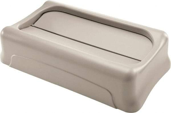 Rubbermaid - Rectangle Lid for Use with Rectangular Trash Cans - Beige, For Slim Jim Trash Cans - Benchmark Tooling