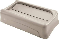 Rubbermaid - Rectangle Lid for Use with Rectangular Trash Cans - Beige, For Slim Jim Trash Cans - Benchmark Tooling