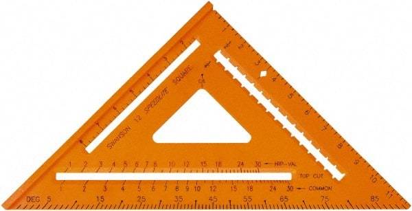 SAVAGE by SWANSON - 12" Blade Length x 12" Base Length, Rafter Square - 1/4" Graduation - Benchmark Tooling