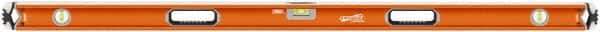 SAVAGE by SWANSON - 60" Long 3 Vial Box Beam Level - Aluminum, Orange - Benchmark Tooling