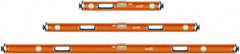 SAVAGE by SWANSON - 24" & 48" & 78" Long 3 Vial Box Beam Level - Aluminum, Orange - Benchmark Tooling