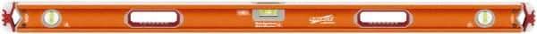 SAVAGE by SWANSON - Magnetic 48" Long 3 Vial Box Beam Level - Aluminum, Orange - Benchmark Tooling