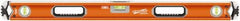 SAVAGE by SWANSON - 36" Long 3 Vial Box Beam Level - Aluminum, Orange - Benchmark Tooling