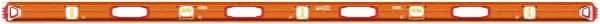 SAVAGE by SWANSON - Magnetic 78" Long 3 Vial I-Beam Level - Aluminum, Orange - Benchmark Tooling