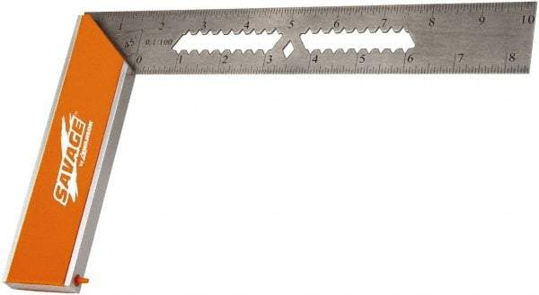 SAVAGE by SWANSON - 9" Blade Length, 9mm Base Length Aluminum & Stainless Steel (Blade) Square - Benchmark Tooling