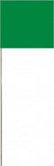SAVAGE by SWANSON - 2" High x 3" Wide, Lime PVC Marking Flag - 16" Overall Height - Benchmark Tooling