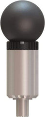 Made in USA - 3/8" Pin Diam, 0.61" Usable Length, Ball Knob Handle Quick Release Pin - 3.59" OAL - Benchmark Tooling