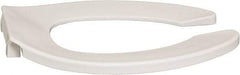 CENTOCO - 17.88 Inch Long, 1 Inch Inside Width, Polypropylene, Elongated, Open Front without Cover, Toilet Seat - 14 Inch Outside Width, Residential, Commercial, Health Care, Industrial, Institutional Installation, White - Benchmark Tooling