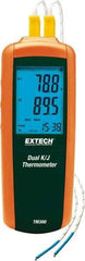 Extech - -328 to 2,501°F Digital Thermometer - LCD Display, K, J Thermocouple Sensor, AAA Battery Power - Benchmark Tooling