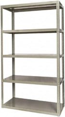 Hallowell - 5 Shelf Starter High-Capacity Open Steel Shelving - 2,500 Lb Capacity, 48" Wide x 84" High x 24" Deep, Gray - Benchmark Tooling