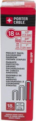 Porter-Cable - 1/2", 3/4, and 1" Long x 1/4" Wide, 18 Gauge Narrow Crown Construction Staple Multi Pack - Steel, Galvanized Finish. 300/size - Benchmark Tooling