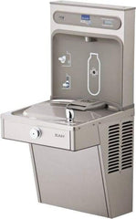 ELKAY - 8 GPH Cooling Capacity Barrier Free Wall Mounted Water Cooler & Fountain - Bottle Filling, 20 to 105 psi, 0.20 hp, Stainless Steel - Benchmark Tooling