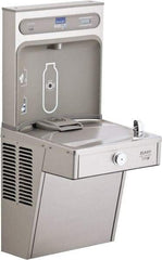 ELKAY - 8 GPH Cooling Capacity Barrier Free Wall Mounted Water Cooler & Fountain - Bottle Filling, 20 to 105 psi, 0.20 hp, Stainless Steel - Benchmark Tooling