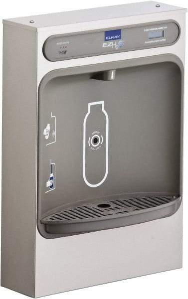 ELKAY - 8 GPH Cooling Capacity Surface Mount Water Cooler & Fountain - Bottle Filling, 20 to 105 psi, 0.20 hp, Stainless Steel - Benchmark Tooling