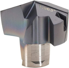 Iscar - Series ICM, 27mm Diam Grade IC908 Replaceable Drill Tip - Carbide, TiAlN/TiN Finish, 27 Seat Size - Benchmark Tooling
