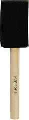 Premier Paint Roller - 1-1/2" Flat Foam Foam Paint Brush - 2-1/2" Bristle Length, 4" Wood Dowel Handle - Benchmark Tooling