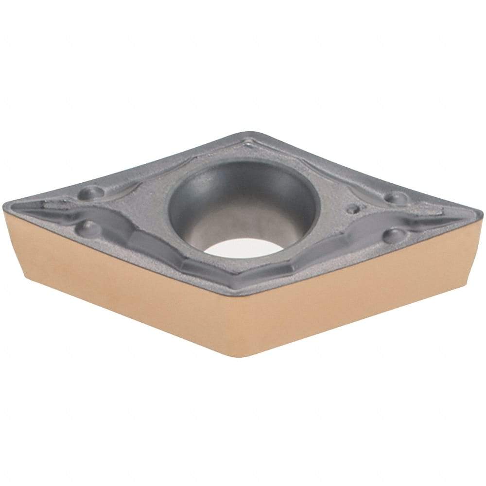 Iscar - DCMT3-1 PF Grade IC830 Carbide Turning Insert - AlTiN/TiN Finish, 55° Diamond, 3/8" Inscr Circle, 5/32" Thick, 1/64" Corner Radius - Benchmark Tooling