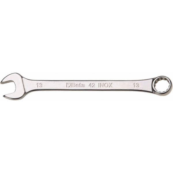 Combination Wrench: 6'' OAL, Stainless Steel, Polished Finish