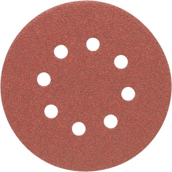Porter-Cable - 5" Diam, 180 Grit, Aluminum Oxide Hook & Loop Disc - Very Fine Grade, Coated, C Weight Paper Backing, - Benchmark Tooling