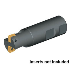 Kennametal - 1" Cut Diam, 1" Shank Diam, 3-1/2" OAL, Indexable Square Shoulder End Mill - Weldon Shank, 0° Lead Angle - Benchmark Tooling
