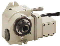 Yuasa - 4 Spindle, 66.6 Max RPM, 1.35 hp, Horizontal & Vertical CNC Collet Rotary Indexer - 7 kg (15 Lb) Max Horiz Load, 150.11mm Centerline Height - Benchmark Tooling